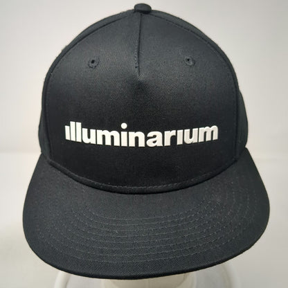 Illuminarium 5 Panel Black Hat Flat Bill Sonic Weld Snapback Rainbow W/Tags