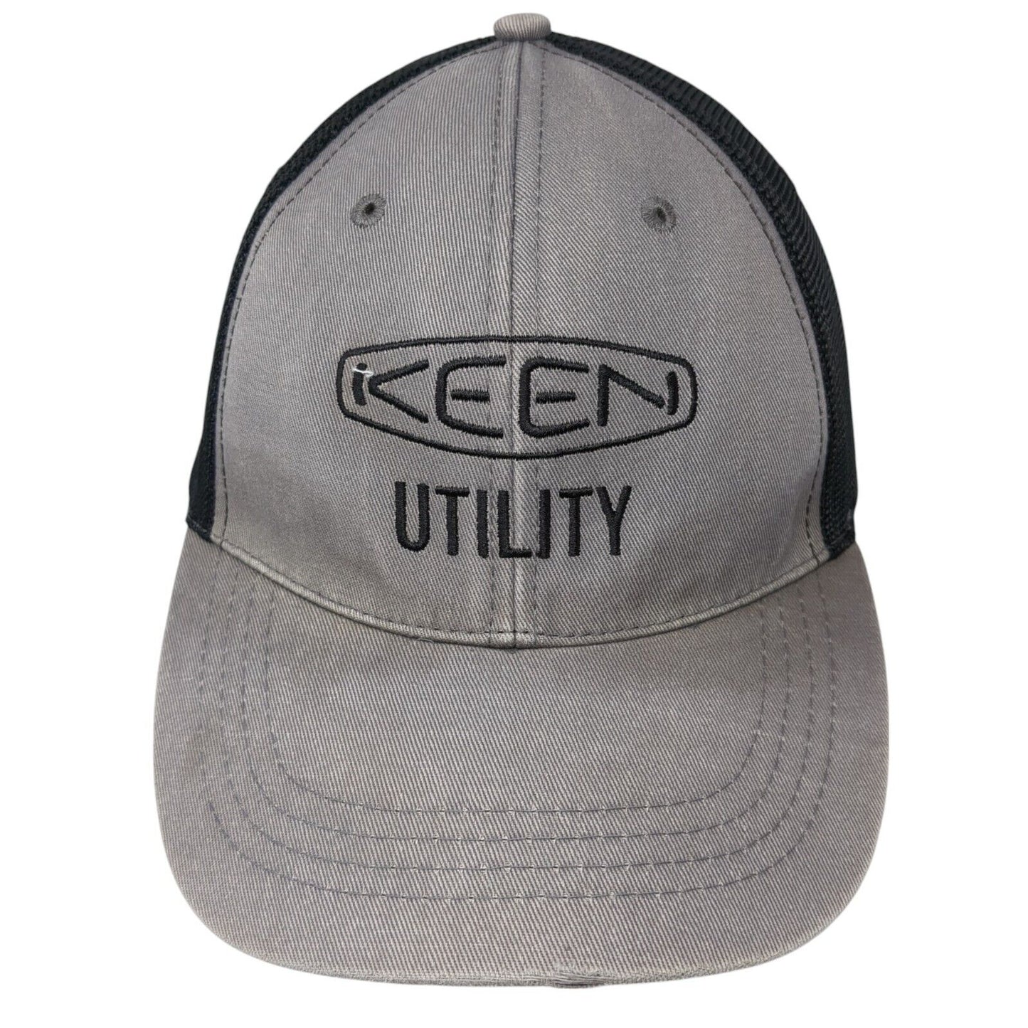 Keen Utility Strapback Trucker Hat Gray One Size Adjustable Mesh Back 6 Panel