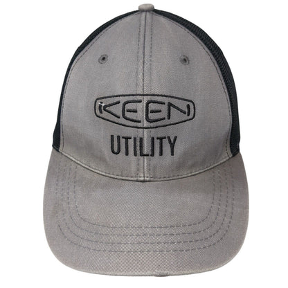 Keen Utility Strapback Trucker Hat Gray One Size Adjustable Mesh Back 6 Panel
