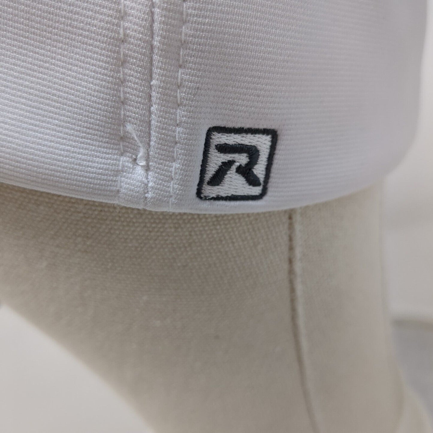 Optimist Football Fitted Hat White L/XL Flexfit Embroidered Pulse Richardson