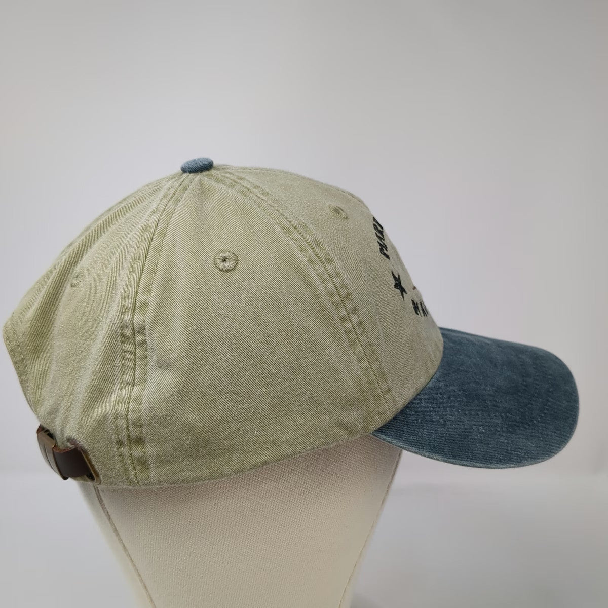 Adams Baseball Cap Green Blue One Size Marlinspike Magazine Sailing Ship Hat