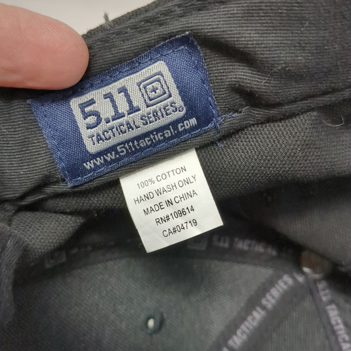 5.11 Tactical Baseball Cap Black One Size Strapback Cotton Embroidered Logo Hat