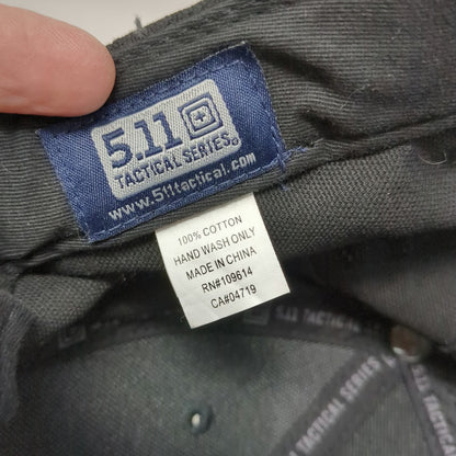 5.11 Tactical Baseball Cap Black One Size Strapback Cotton Embroidered Logo Hat