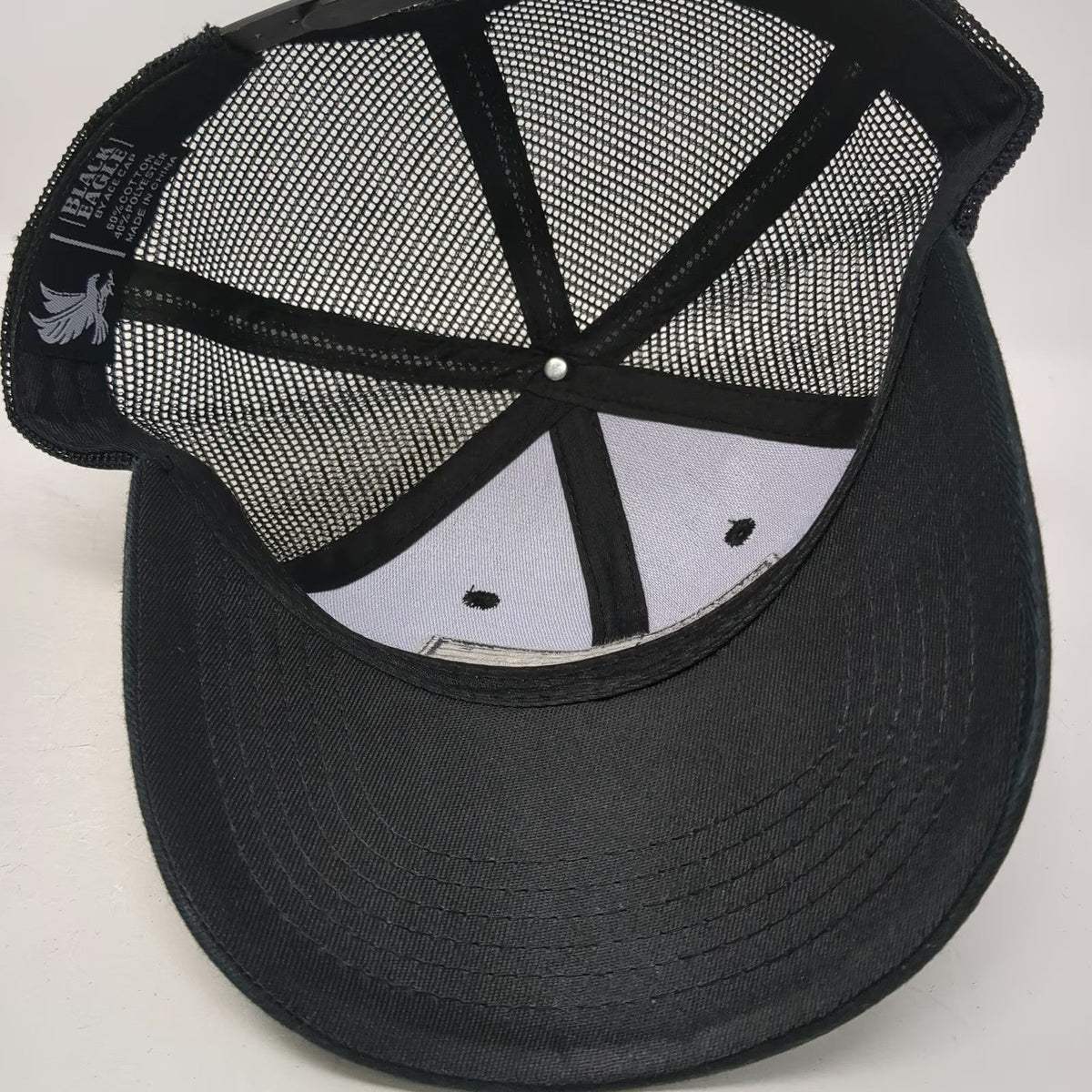 Black Eagle Trucker Hat Black One Size American Flag Mesh Snapback Cap