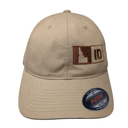 Idaho Fitted Hat Tan XL-XXL Solid Embroidered Stretch Flexfit Yupoong