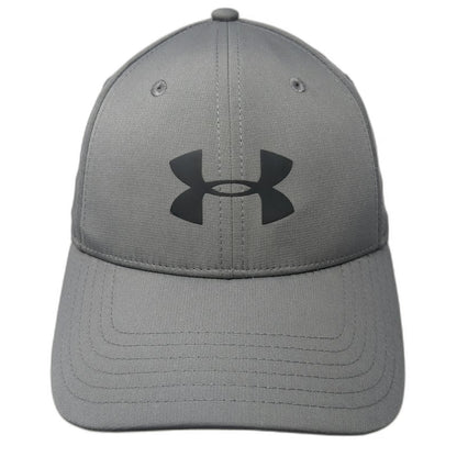 Under Armour Baseball Cap Gray L UA Storm Stretch Fit Performance Sport Hat