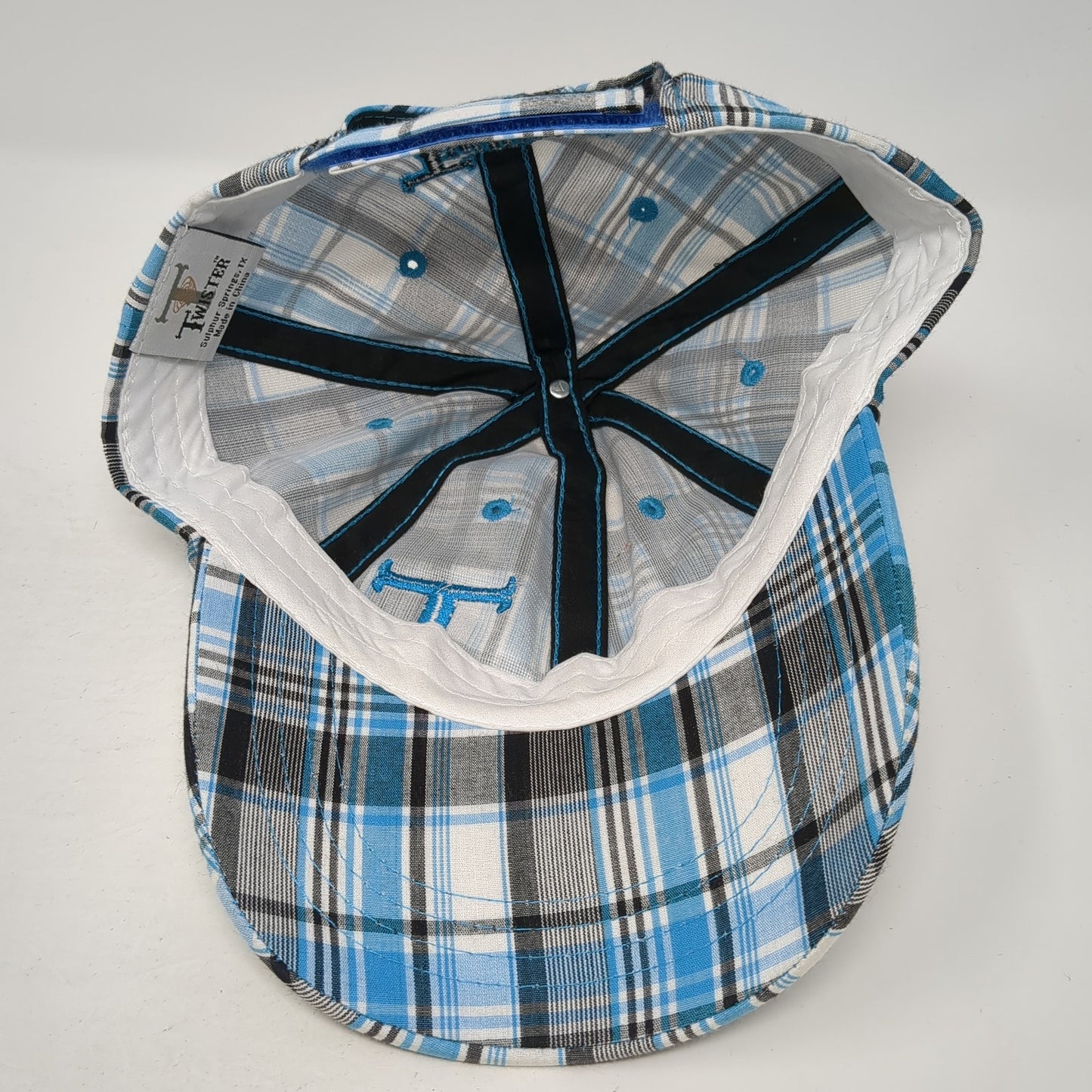 Twister Strapback Hat Multicolor One Size Adjustable Embroidered Plaid