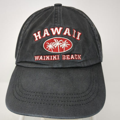 Sansegalo Hawaii Waikiki Beach Palm Tree Black Baseball Cap Hat One Size Cotton