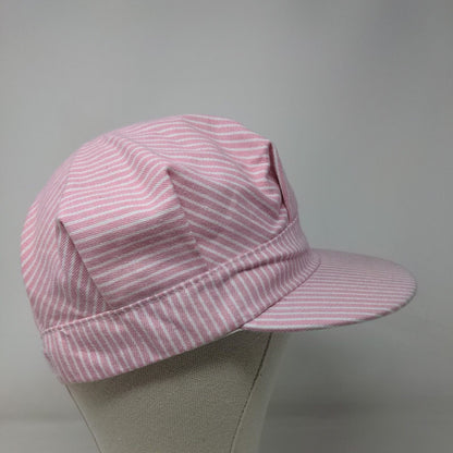 Unbranded Strapback Newsboy Pressboy Hat Cap Pink Small Striped Blank