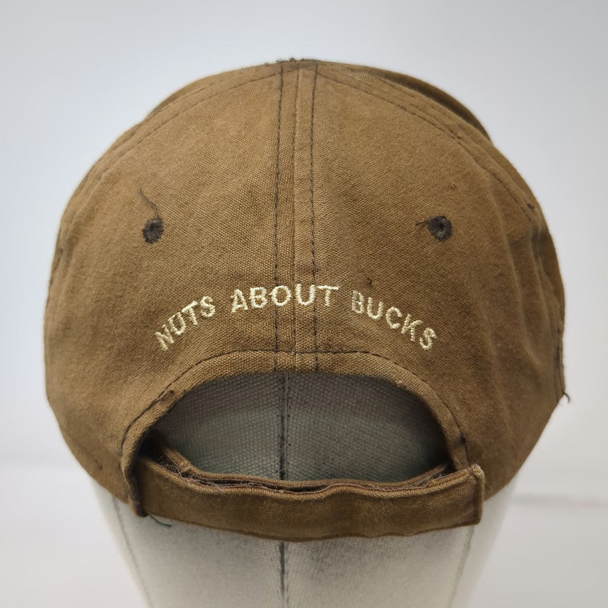 Outdoor Cap Baseball Cap Brown OSFM Strapback Muley Crazy Nuts About Bucks Hat