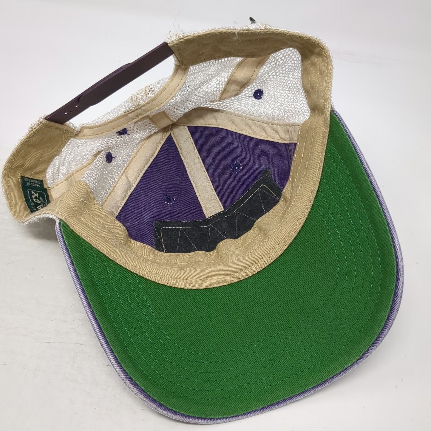 Legacy TCU NCAA Purple One Size Trucker Hat Mesh Back Snapback Green Underbrim