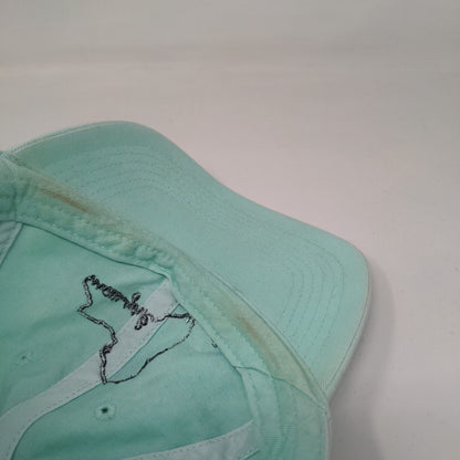 New York Slideback Hat Greenish-Blue OSFM Adjustable Embroidered Home Free