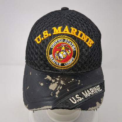 United States Marine Corps Strapback Hat Black One Size US Warriors