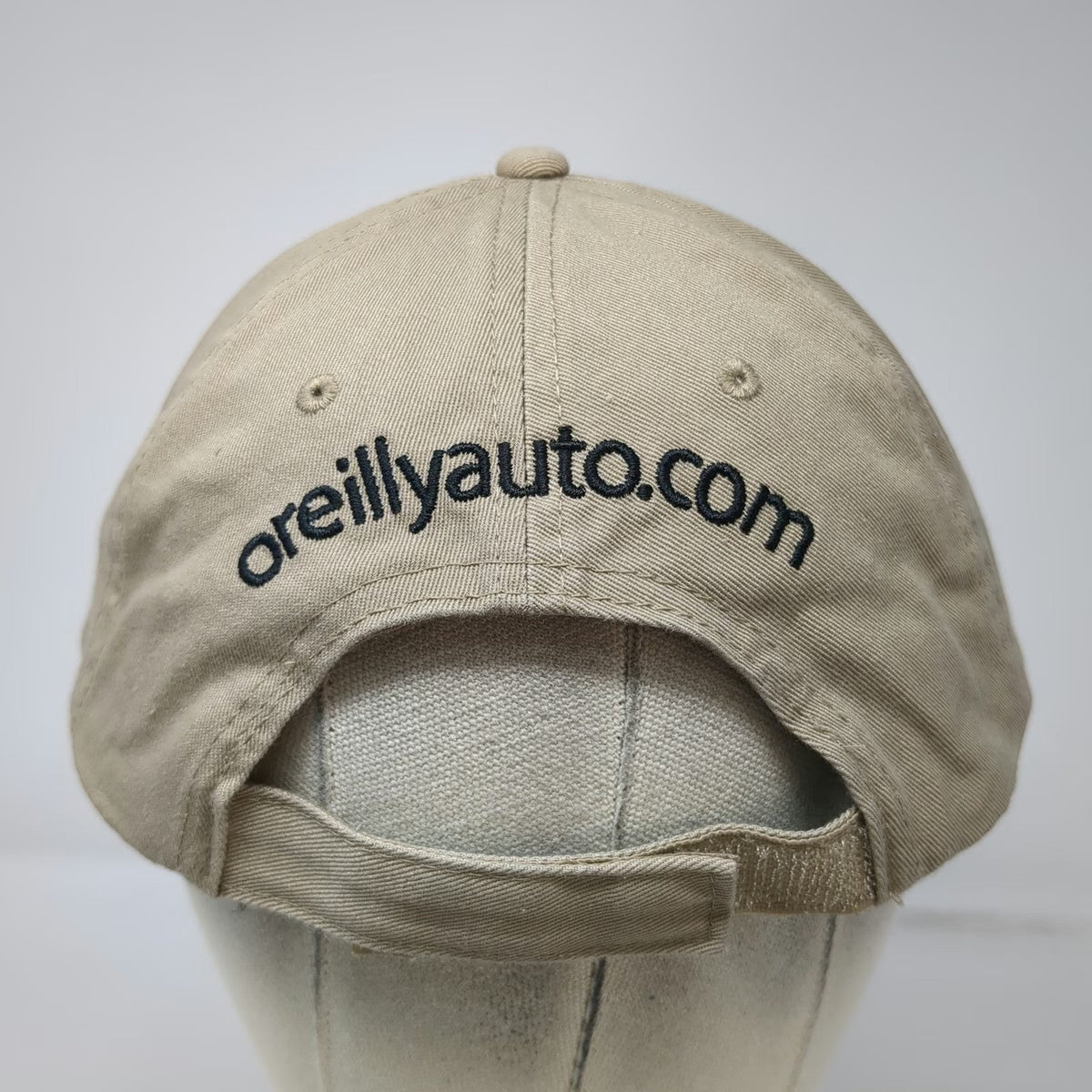 O'Reilly Auto Parts Baseball Cap Beige One Size Strapback Embroidered Logo Hat