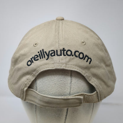 O'Reilly Auto Parts Baseball Cap Beige One Size Strapback Embroidered Logo Hat