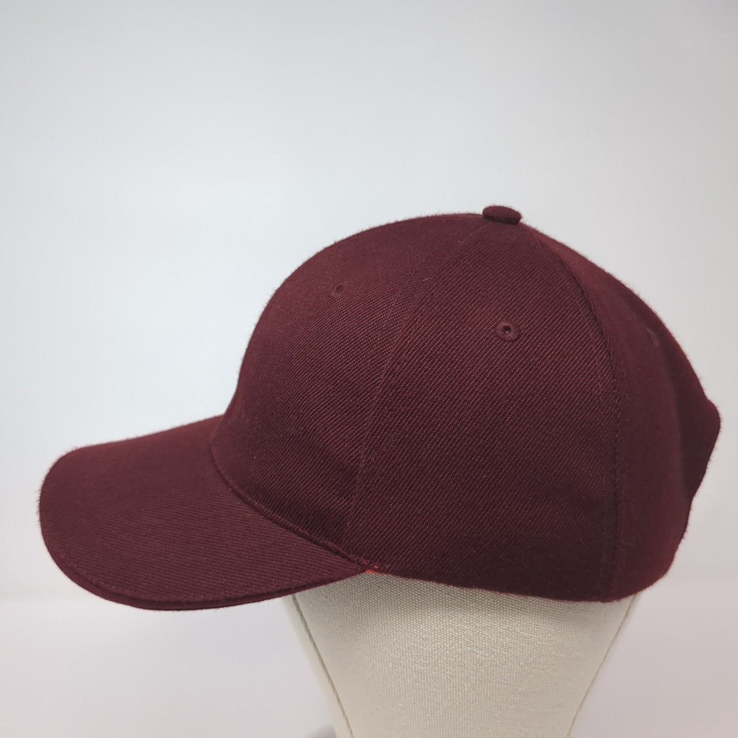 Sports Caps Strapback Hat Red One Size Solid Adjustable Blank Outdoor