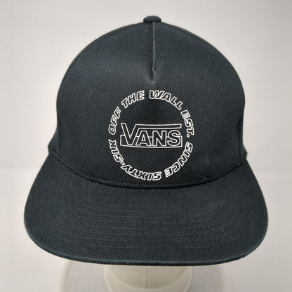 VANS Off The Wall Est. Since Sixty-Six Snapback Hat Black One Size 110 Flexfit