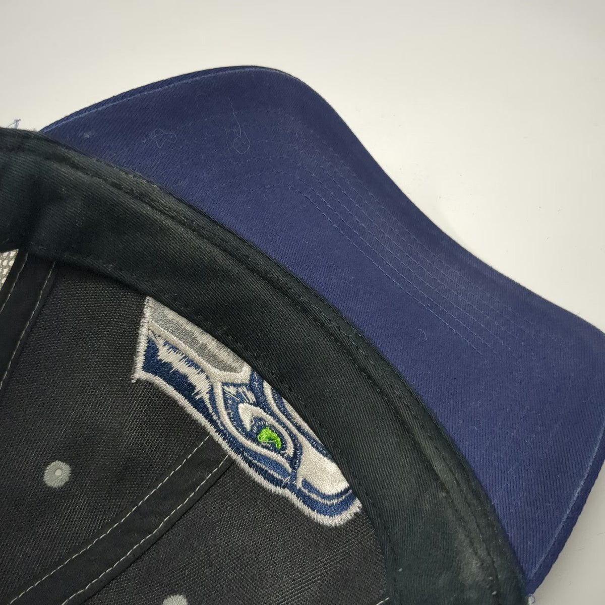 Seattle Seahawks NFL Team Apparel Blue White One Size Trucker Hat Mesh Snapback