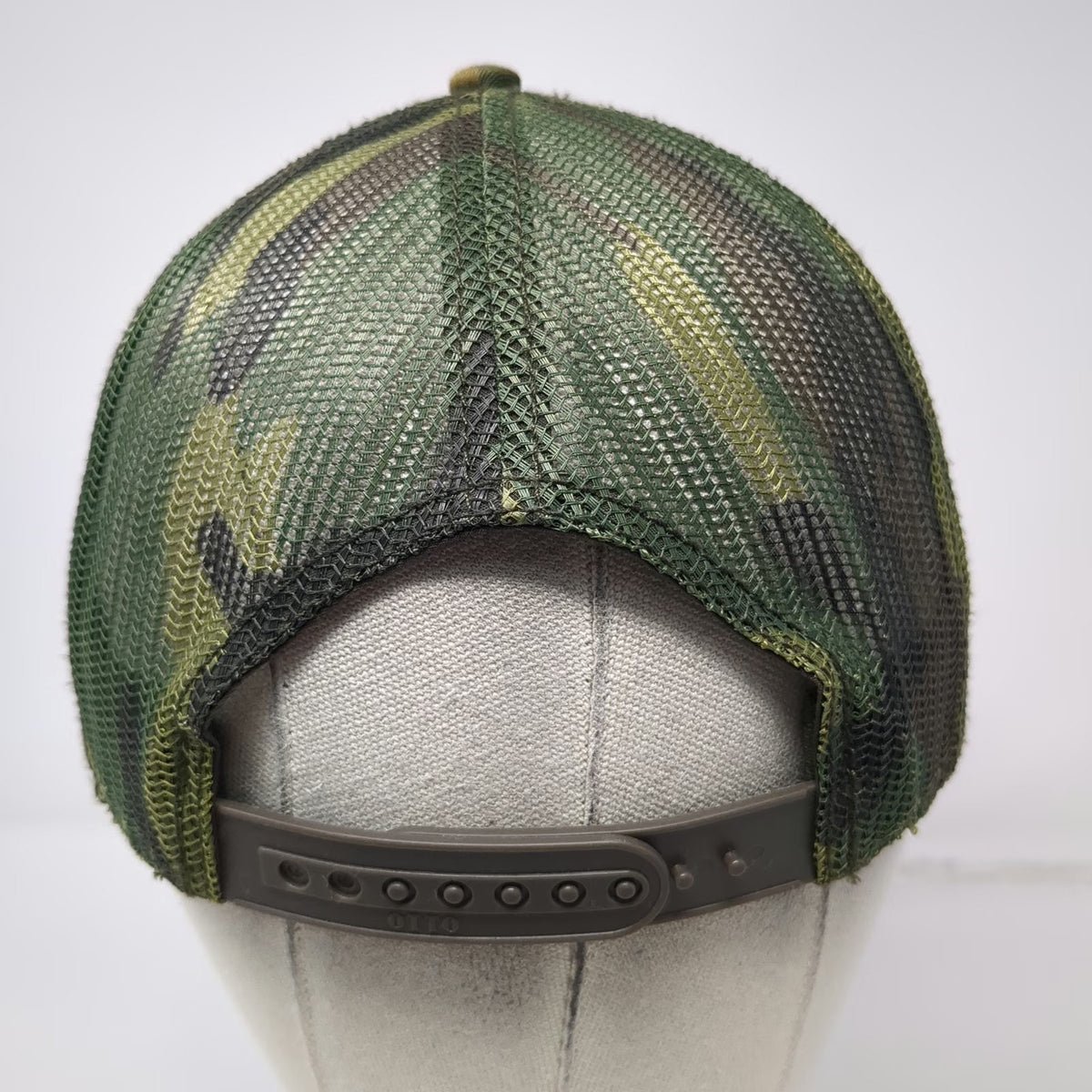 OTTO Southern Tire Mart Trucker Hat Green Snapback One Size Mesh Camo Logo