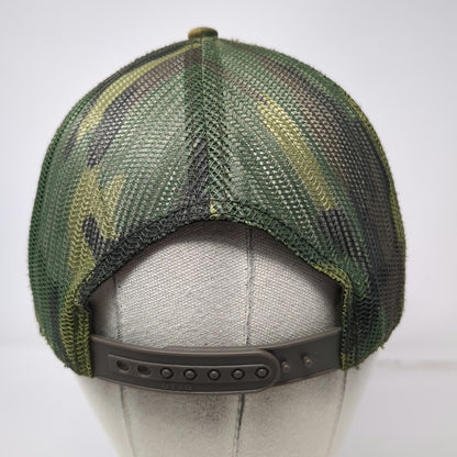 OTTO Southern Tire Mart Trucker Hat Green Snapback One Size Mesh Camo Logo