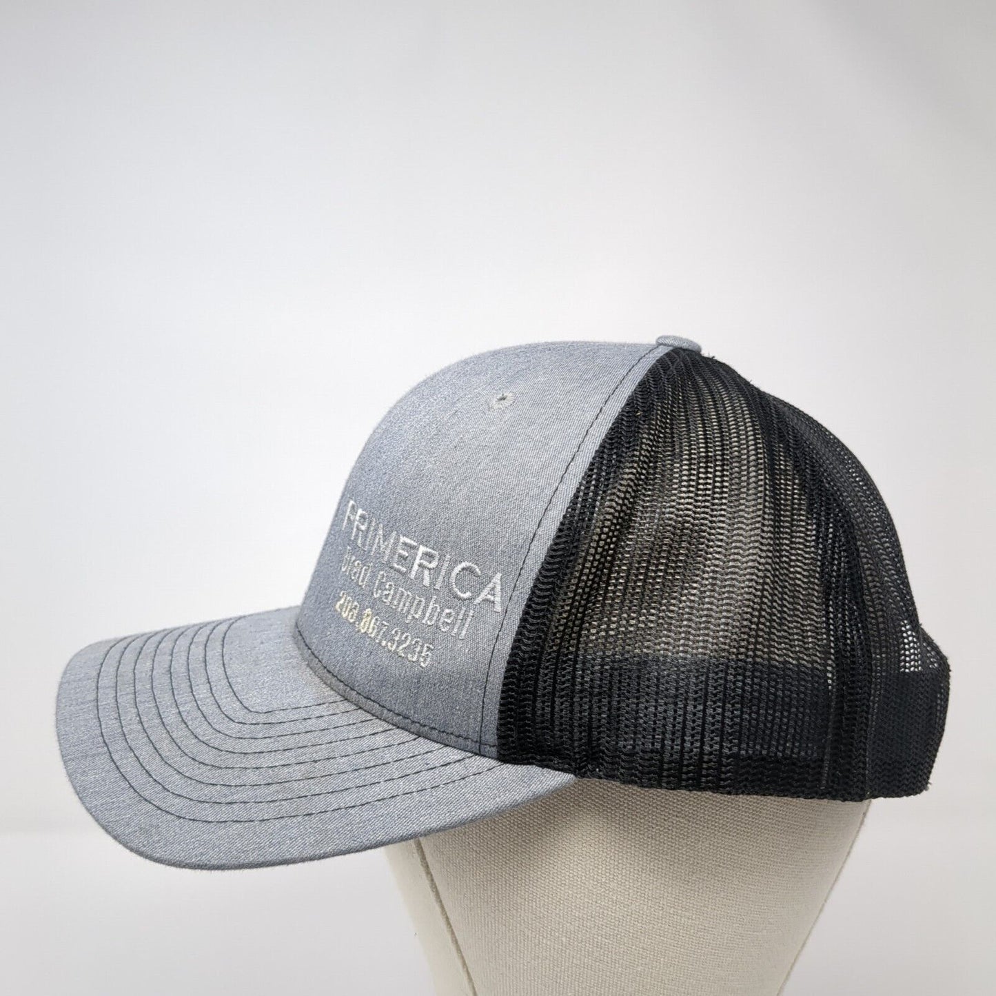 Idaho Primerica Brad Campbell Trucker Hat Gray One Size Mesh Back