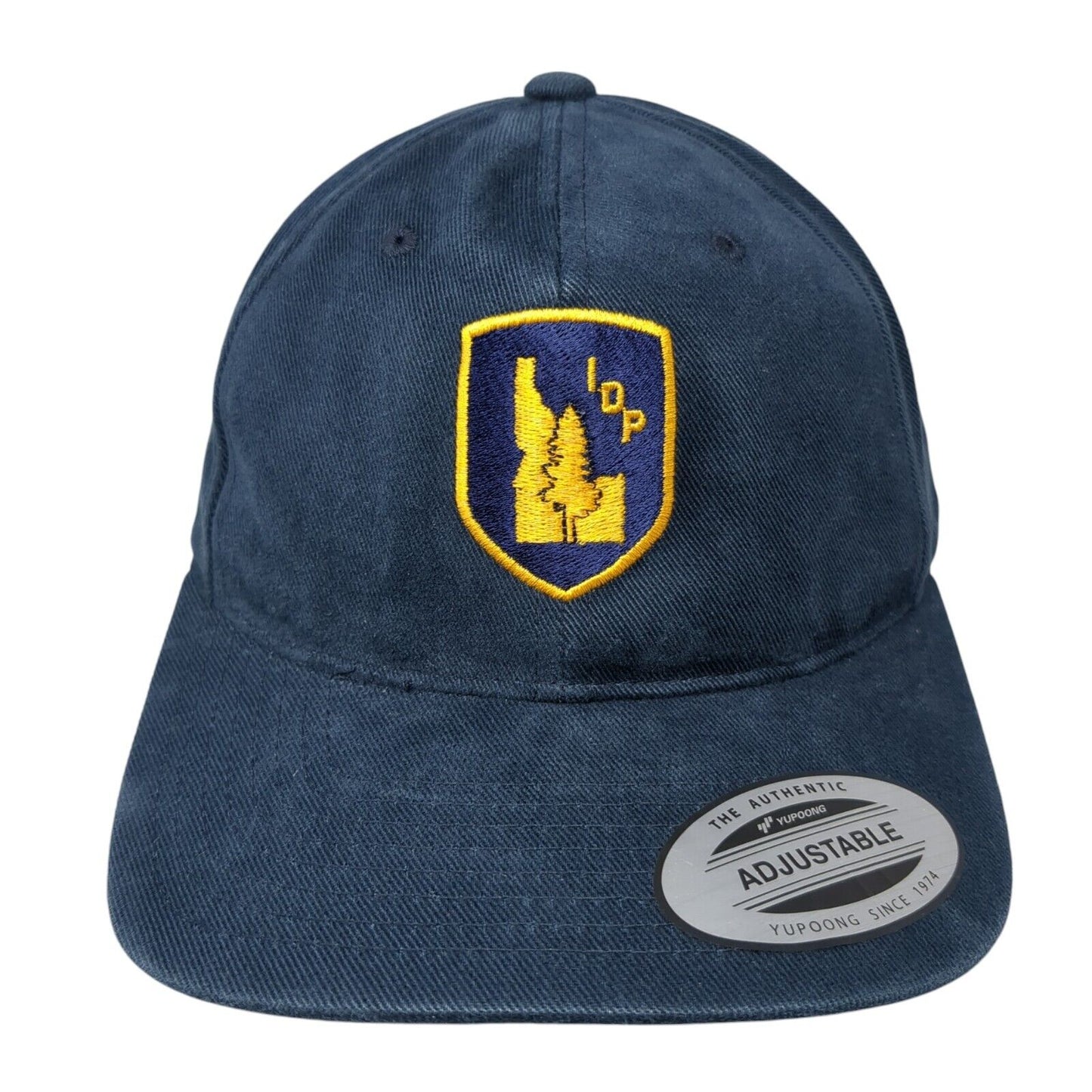 IDP Idaho Strapback Hat Blue One Size Adjustable Embroidered Yupoong