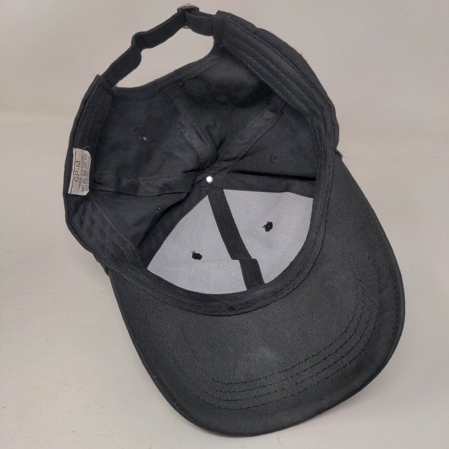 Not Really Slideback Hat Black One Size Adjustable 6 Panel Vent Holes