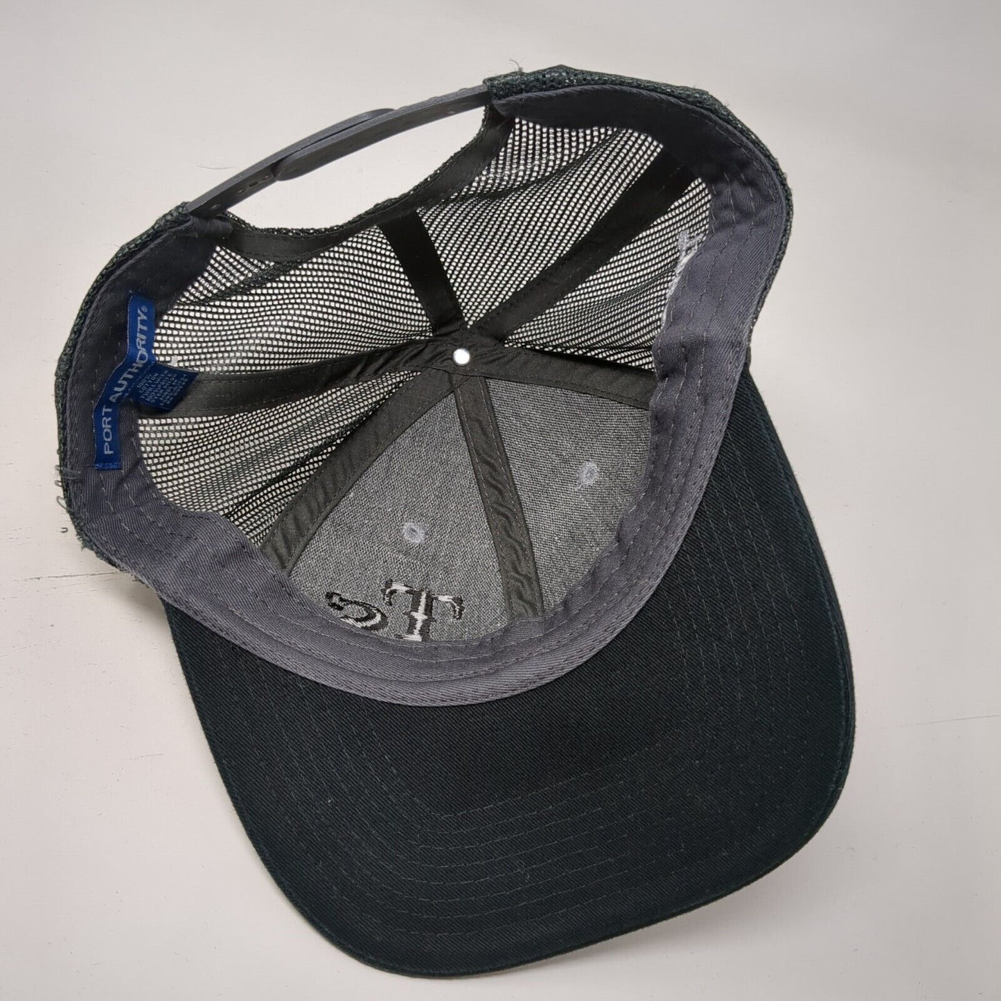 TS Tango Saloon Snapback Trucker Hat Gray One Size Mesh Back Port Authority