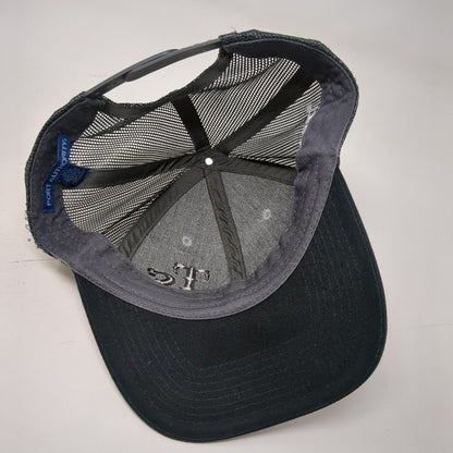 TS Tango Saloon Snapback Trucker Hat Gray One Size Mesh Back Port Authority