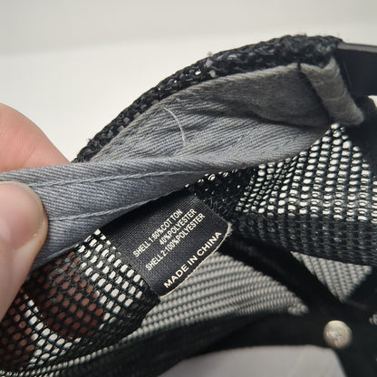 JST Manufacturing Snapback Trucker Hat Gray One Size Mesh Back 6 Panel