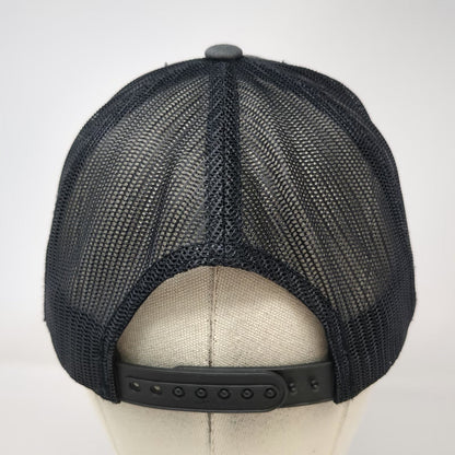 Yupoong Deviant Ink Trucker Hat Gray One Size Snapback Mesh Back Mountain Patch