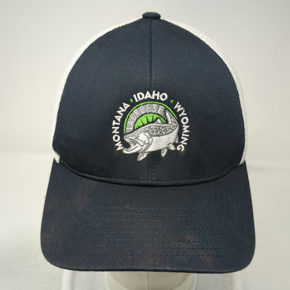 Pacific Headwear Trucker Hat Blue One Size Montana Idaho Wyoming Lacrosse Mesh
