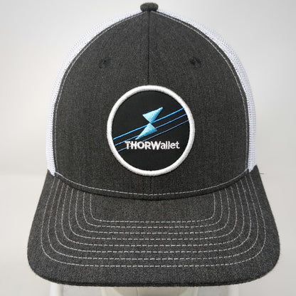 Gray White Blue Trucker Hat One Size THORWallet Founder Edition Snapback Mesh
