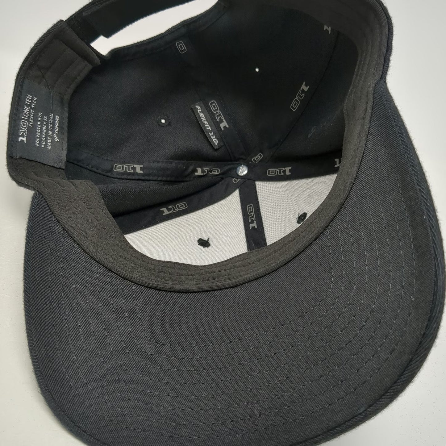 Yupoong Baseball Cap Black One Size CutzConnect Logo Flexfit 110 Strapback Hat