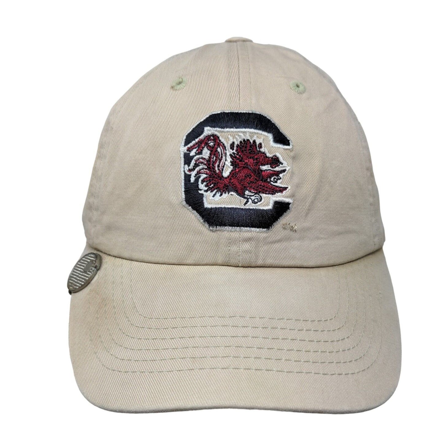 South Carolina Gamecocks Slideback Hat Tan OSFA Embroidered Distressed NCAA