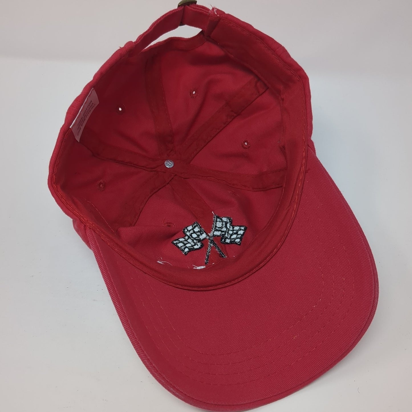 Ready Set Crowel Slideback Baseball Cap Red One Size Adjustable Embroidered