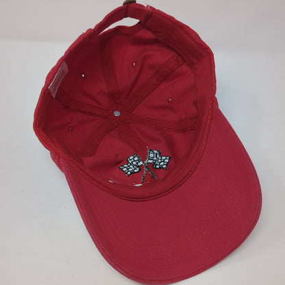 Ready Set Crowel Slideback Baseball Cap Red One Size Adjustable Embroidered
