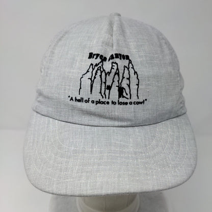 Bryce Canyon A Hell Of Place To Lose A Cowl Slideback Hat Gray OSFA Adjustable