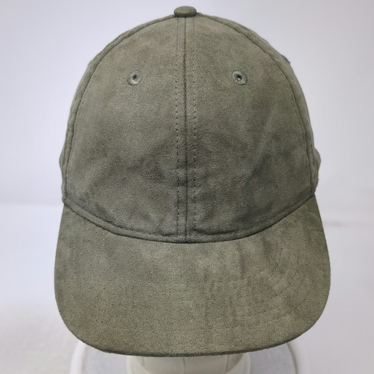 H&M Baseball Cap Green One Size Faux Suede Solid Blank Hat Polyester Slideback