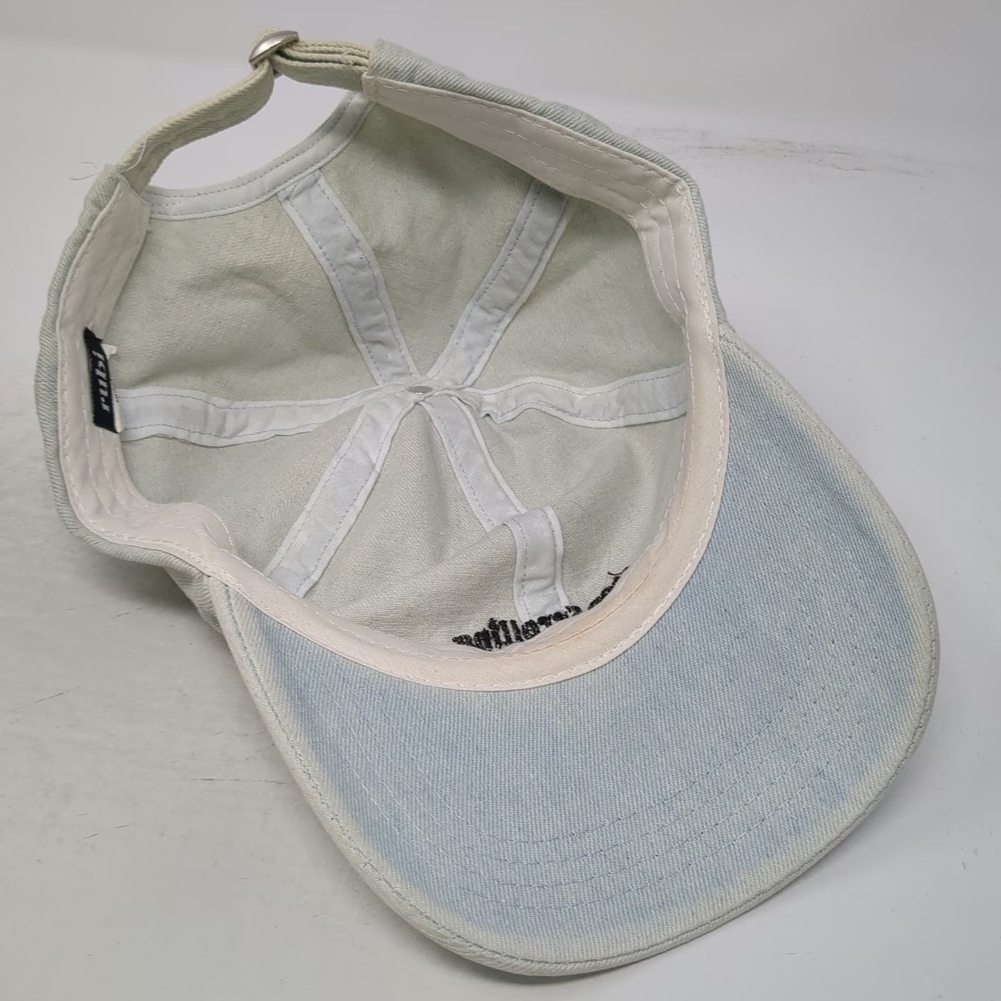 rubi Baseball Cap Blue One Size Stop Scrolling Embroidered Denim Adjustable Hat