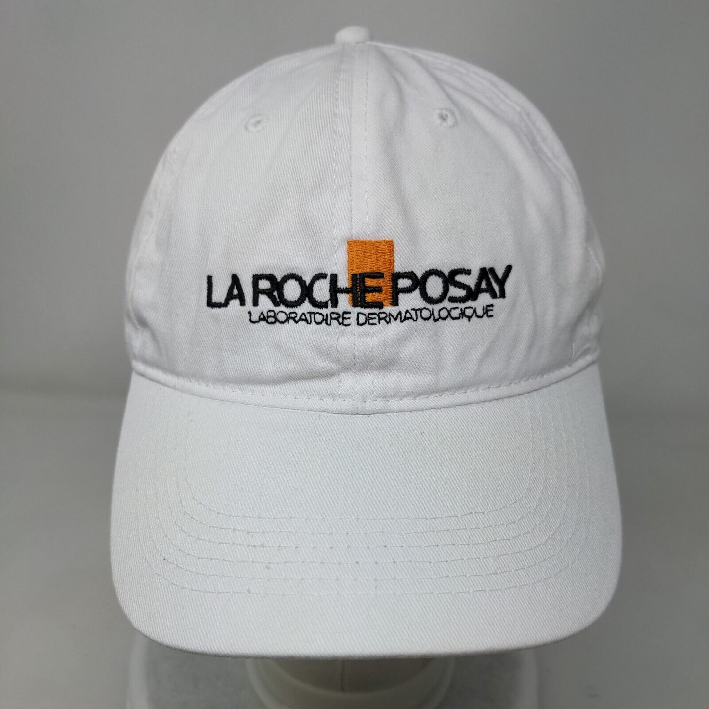 La Roche Posay Starpback Hat White One Size Adjustable Embroidered 6 Panel Halo