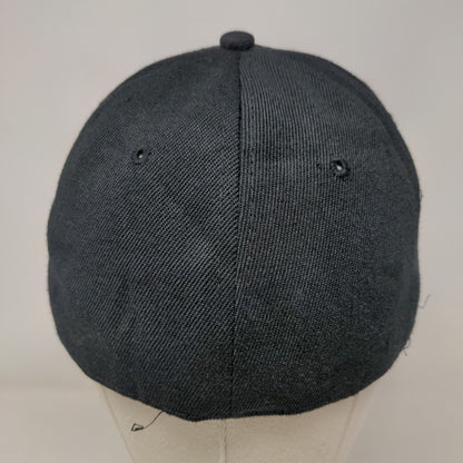 NY Spider Web Fitted Hat Black 7 1/4 Embroidered Vent Holes 6 Panel Halloween