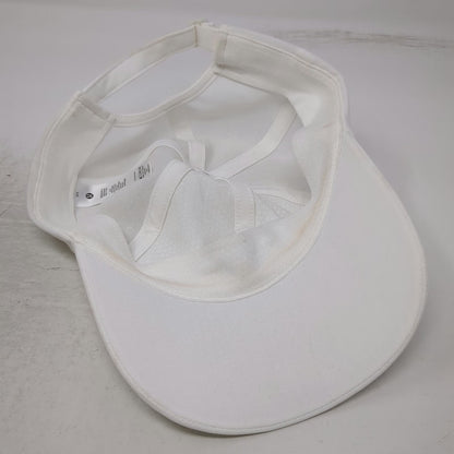 lululemon Baseball Cap White One Size Adjustable Slideback Polyester Logo Hat