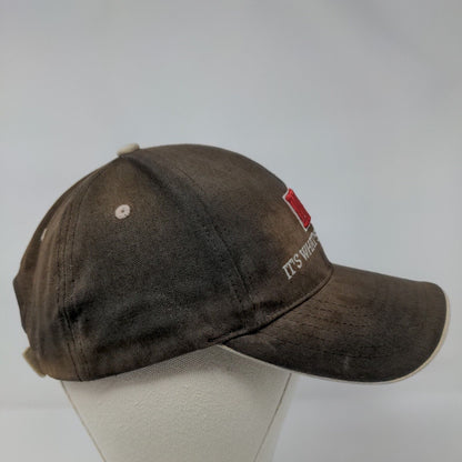 Beef It's What's For Dinner Strapback Hat Black OSFM Embroidered