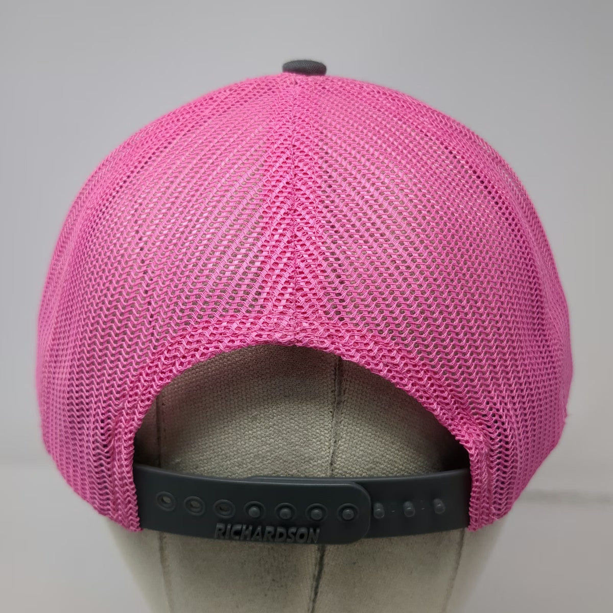 Richardson Trucker Hat Gray Pink One Size Danny Thomason Arena Mesh Snapback