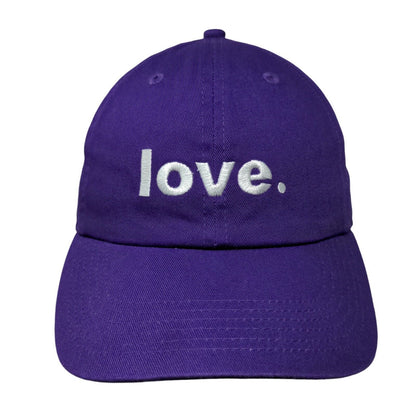 Love Slideback Hat Purple OSFA Embroidered 6 Panel Newhattan W/Tags