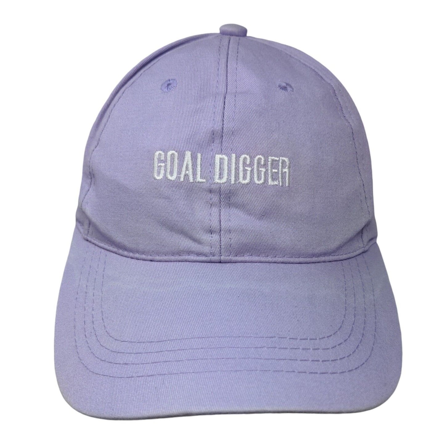 Goal Digger Slideback Hat Purple One Size Adjustable Embroidered 6 Panel