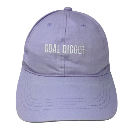 Goal Digger Slideback Hat Purple One Size Adjustable Embroidered 6 Panel