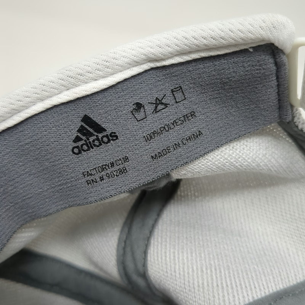Adidas Baseball Cap Gray One Size ClimaCool Breathable Adjustable Strapback Hat