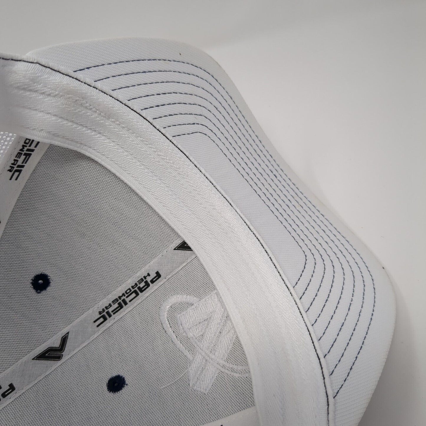 Pacific Headwear Fitted Trucker Hat Blue 6 7/8-7 3/8 Flexfit Logo